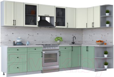 Готовая кухня Интерлиния Тренд 1.5x3.2 правая - фото