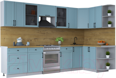 Готовая кухня Интерлиния Тренд 1.5x3.2 правая - фото