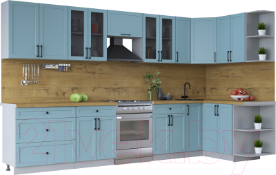 Готовая кухня Интерлиния Тренд 1.5x3.5 правая - фото