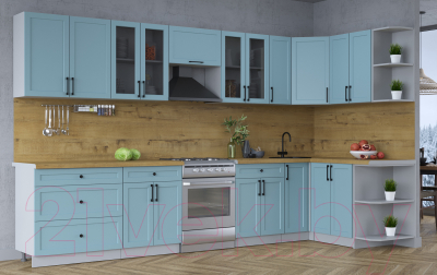 Готовая кухня Интерлиния Тренд 1.5x3.5 правая