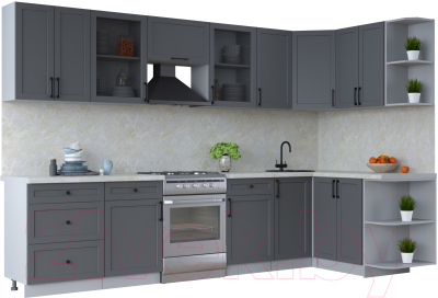 Готовая кухня Интерлиния Тренд 1.5x3.2 правая - фото