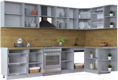 Готовая кухня Интерлиния Тренд 1.5x3.2 правая