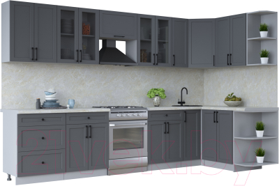 Готовая кухня Интерлиния Тренд 1.5x3.3 правая - фото