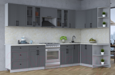 Готовая кухня Интерлиния Тренд 1.5x3.3 правая