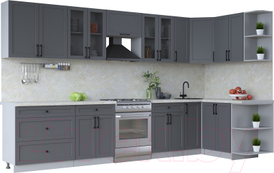 Готовая кухня Интерлиния Тренд 1.5x3.5 правая - фото