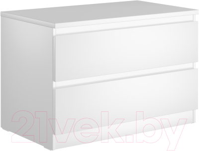 Тумба Mio Tesoro Мальта 2 ящика 80x54 2.05.02.020.1 (белый) - фото