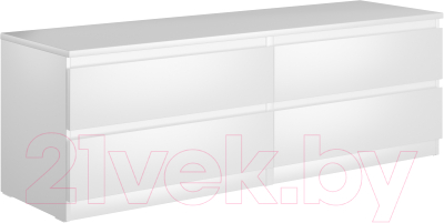Тумба Mio Tesoro Мальта 4 ящика 160x54 2.05.02.030.1 (белый) - фото