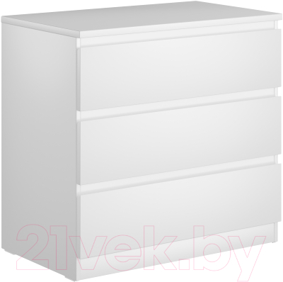 Комод Mio Tesoro Мальта 3 ящика 80x76 2.05.02.040.1 (белый) - фото