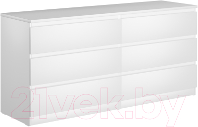 Комод Mio Tesoro Мальта 6 ящиков 160x76 2.05.02.060.1 (белый) - фото