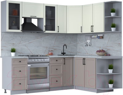 Готовая кухня Интерлиния Тренд 1.7x2.3 правая - фото