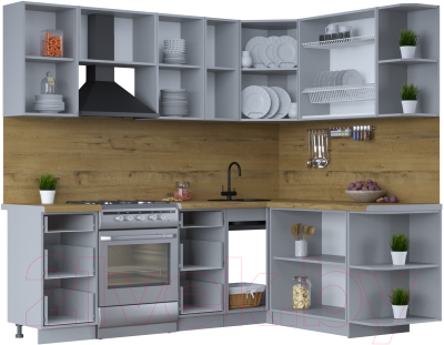 Готовая кухня Интерлиния Тренд 1.7x2.3 правая