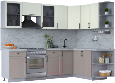 Готовая кухня Интерлиния Тренд 1.7x2.6 правая - фото