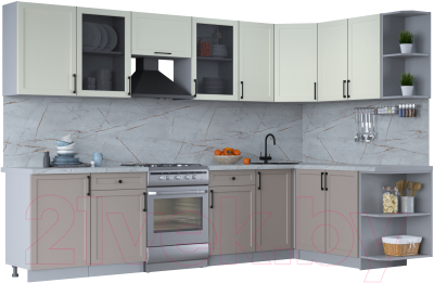 Готовая кухня Интерлиния Тренд 1.7x3.1 правая - фото