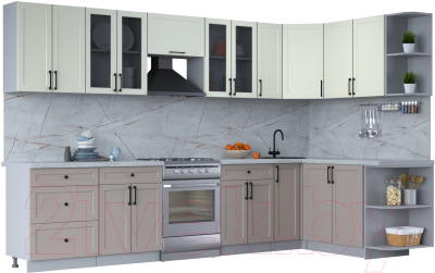 Готовая кухня Интерлиния Тренд 1.7x3.3 правая - фото