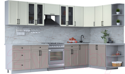 Готовая кухня Интерлиния Тренд 1.7x3.4 правая - фото