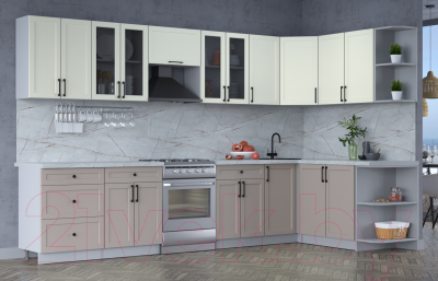 Готовая кухня Интерлиния Тренд 1.7x3.4 правая