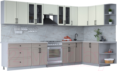 Готовая кухня Интерлиния Тренд 1.7x3.5 правая - фото