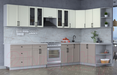 Готовая кухня Интерлиния Тренд 1.7x3.5 правая