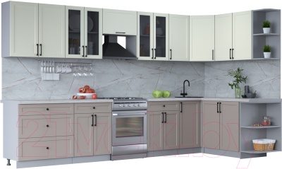 Готовая кухня Интерлиния Тренд 1.7x3.6 правая - фото