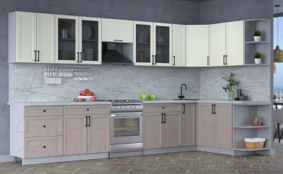 Готовая кухня Интерлиния Тренд 1.7x3.7 правая