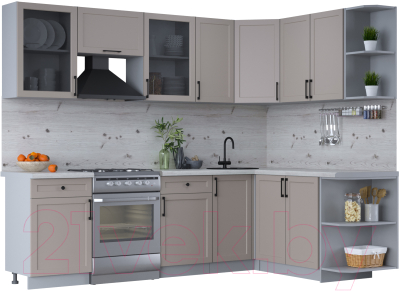 Готовая кухня Интерлиния Тренд 1.7x2.6 правая - фото