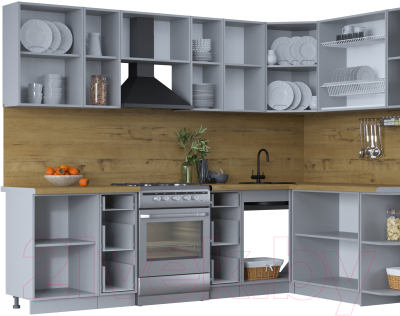 Готовая кухня Интерлиния Тренд 1.7x2.7 правая