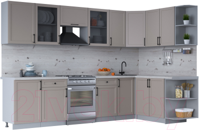 Готовая кухня Интерлиния Тренд 1.7x3.1 правая - фото