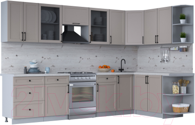 Готовая кухня Интерлиния Тренд 1.7x3.2 правая - фото