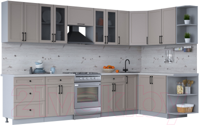 Готовая кухня Интерлиния Тренд 1.7x3.3 правая - фото