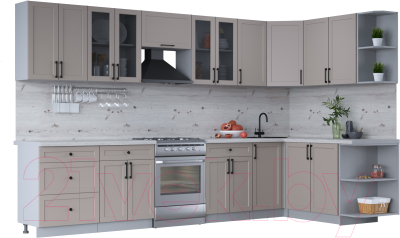 Готовая кухня Интерлиния Тренд 1.7x3.4 правая - фото