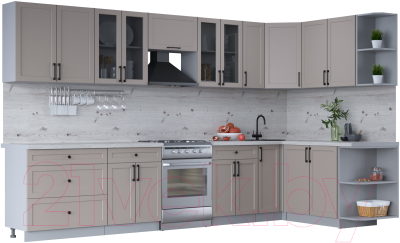 Готовая кухня Интерлиния Тренд 1.7x3.5 правая - фото