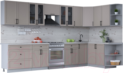 Готовая кухня Интерлиния Тренд 1.7x3.6 правая - фото