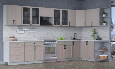 Готовая кухня Интерлиния Тренд 1.7x3.8 правая