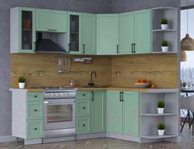 Готовая кухня Интерлиния Тренд 1.7x2.1 правая