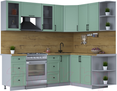 Готовая кухня Интерлиния Тренд 1.7x2.3 правая - фото