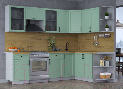 Готовая кухня Интерлиния Тренд 1.7x2.6 правая