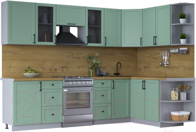 Готовая кухня Интерлиния Тренд 1.7x2.9 правая - фото