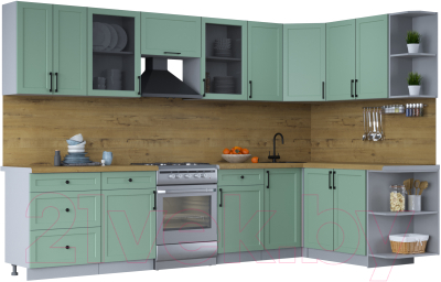 Готовая кухня Интерлиния Тренд 1.7x3.2 правая - фото