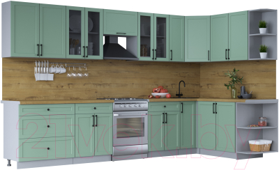 Готовая кухня Интерлиния Тренд 1.7x3.5 правая - фото