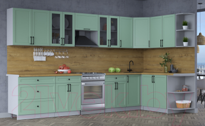 Готовая кухня Интерлиния Тренд 1.7x3.6 правая