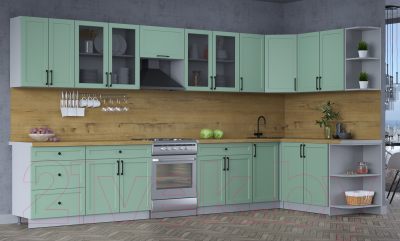 Готовая кухня Интерлиния Тренд 1.7x3.8 правая