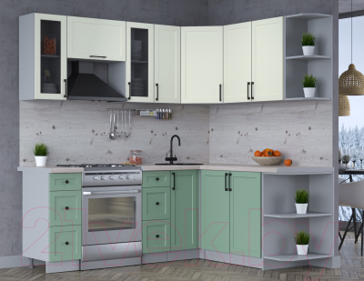 Готовая кухня Интерлиния Тренд 1.7x2.1 правая