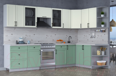 Готовая кухня Интерлиния Тренд 1.7x3.2 правая