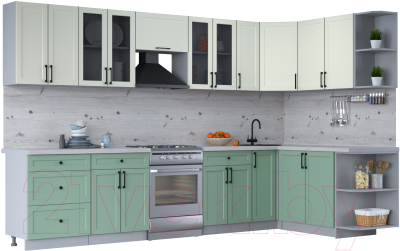 Готовая кухня Интерлиния Тренд 1.7x3.3 правая - фото