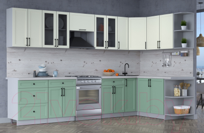 Готовая кухня Интерлиния Тренд 1.7x3.3 правая