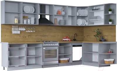 Готовая кухня Интерлиния Тренд 1.7x3.4 правая