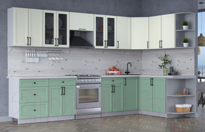 Готовая кухня Интерлиния Тренд 1.7x3.4 правая