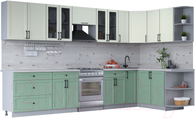 Готовая кухня Интерлиния Тренд 1.7x3.5 правая - фото