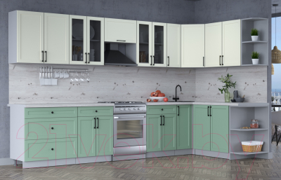 Готовая кухня Интерлиния Тренд 1.7x3.5 правая