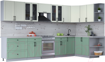 Готовая кухня Интерлиния Тренд 1.7x3.6 правая - фото